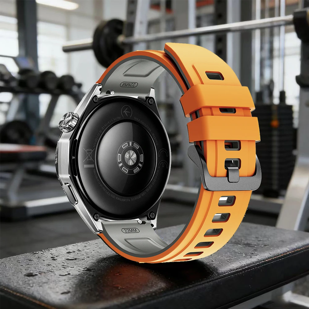 Correa de reloj de 22mm para TicWatch Pro 2021/3 Ultra LTE/GPS, correa de silicona para TicWatch Pro GTW GTH2 GTX S2 E2, pulsera deportiva - imagen 5