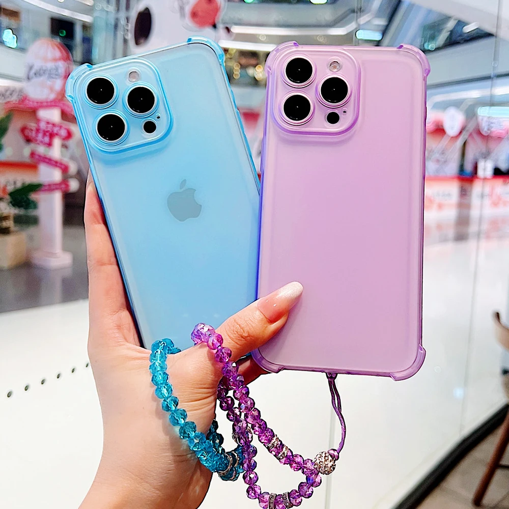 Funda de teléfono mate a prueba de golpes con Airbag para Xiaomi Redmi Note 12 Pro 5G 11S 10S 12 11 10 Pro pulsera de cristal funda de silicona - imagen 2