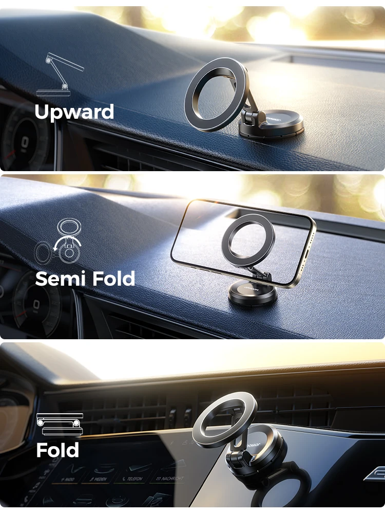 Joryoom soporte magnético para teléfono de coche soporte plegable Universal fuerte para teléfono para coche para iPhone 16 15 14 13 12 Pro Max JR-ZS505 - imagen 4
