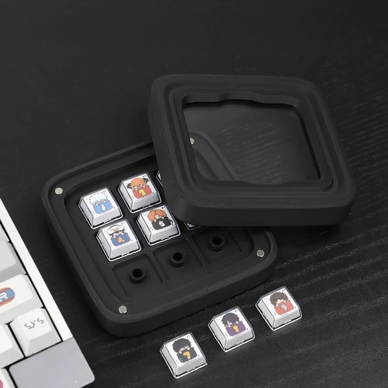 Alightstone-caja de almacenamiento de teclas con impresión 3D, caja de exhibición de polvo de resina personalizada con nueve compartimentos, accesorios de decoración, regalo - imagen 2