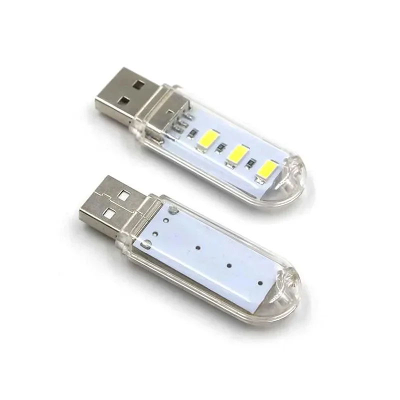 2/4/5 Uds Mini enchufe USB 3 lámpara LED 5V protección ocular portátil luz de libro ordenador carga de energía móvil USB luz nocturna de lectura - imagen 2