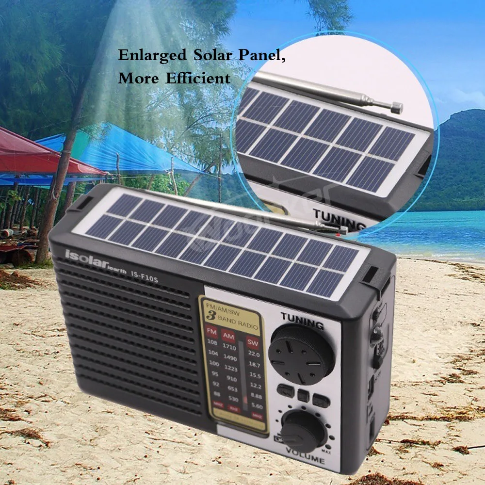 Woopker-Radio de emergencia Solar multibanda, alta sensibilidad, compatible con función FM / AM/SW, Altavoz Bluetooth, disco U, tarjeta TF - imagen 5