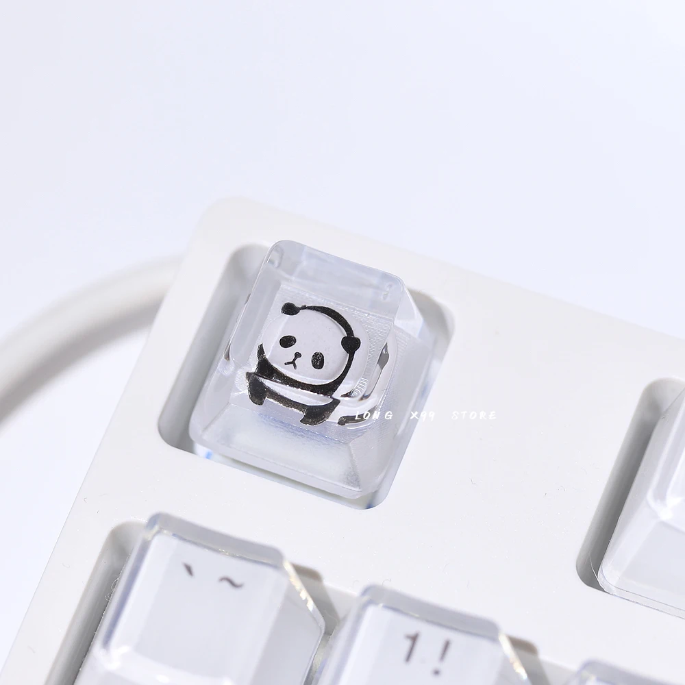 Teclas de Panda de resina con personalidad tridimensional, bonitas teclas retroiluminadas, perfil OEM para teclado mecánico con interruptor cruzado - imagen 4