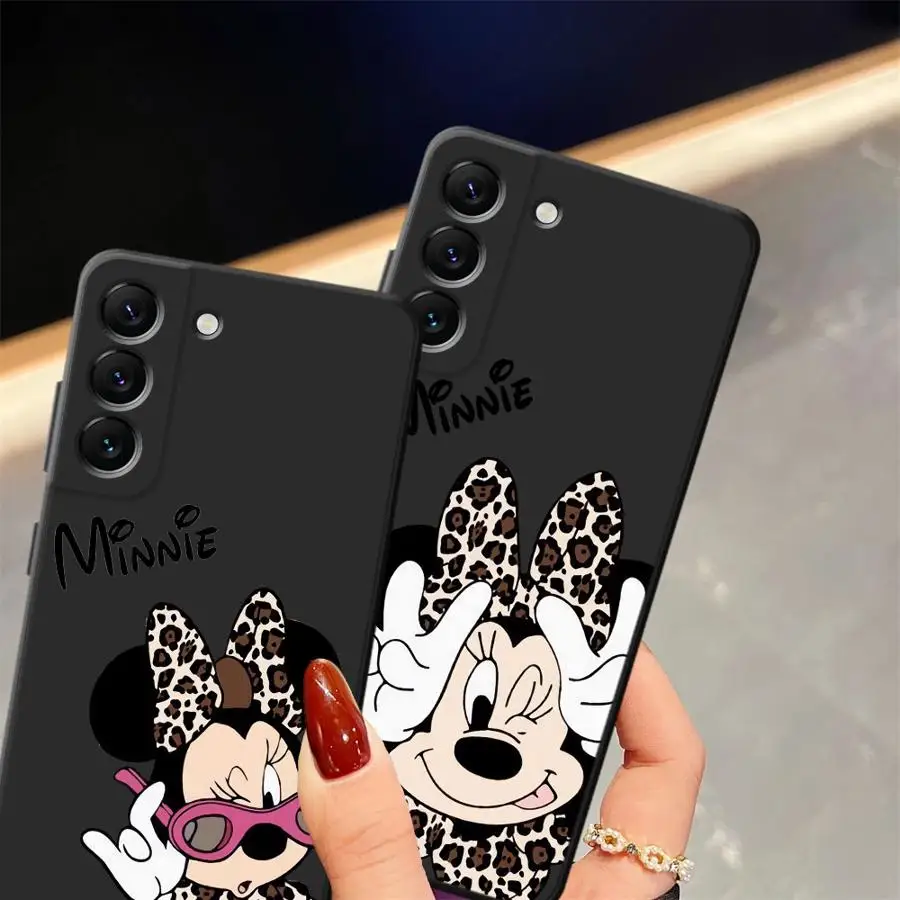 Funda para Samsung Galaxy A06 A04 A05 A40 A16 A70 A17 A10 A12 A30 A15 A50 A20 A13 funda negra suave para teléfono Disney Cute Minnie - imagen 3