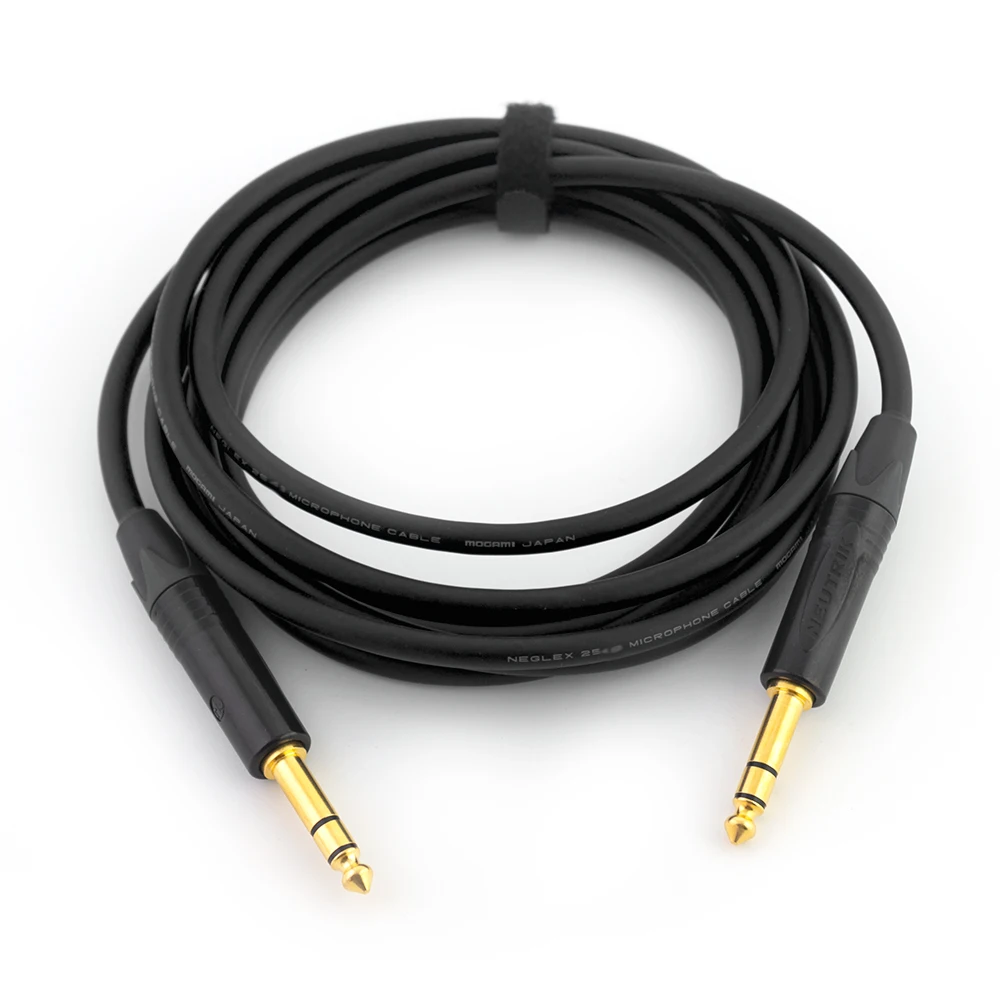 ◆ Hecho a mano Mogami 2534 Neutrik enchufe 6,35mm macho a 6,35mm Cable de Audio TRS1/4 "Cable equilibrado tarjeta de sonido Monitor Cable de altavoz