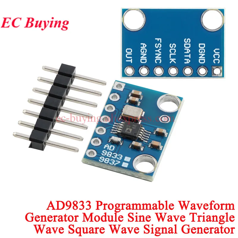 AD9833 AD9833BRMZ Microprocesadores programables Interfaz serie Forma de onda Triangular sinusoidal Onda cuadrada Módulo generador de señal DDS - imagen 2