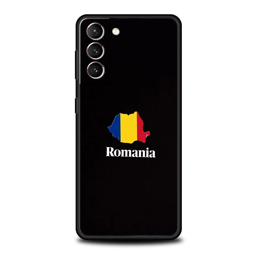 Funda de teléfono con bandera de Rumania para Samsung Galaxy S25 Edge S24 S23 S22 S20 Ultra S21 FE 5G S10 Plus, funda suave de TPU - imagen 2