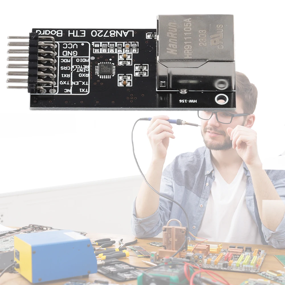 LAN8720 Conector transceptor físico Ethernet de alto rendimiento Servidor Web integrado Placa de interfaz RMII 3,3 V