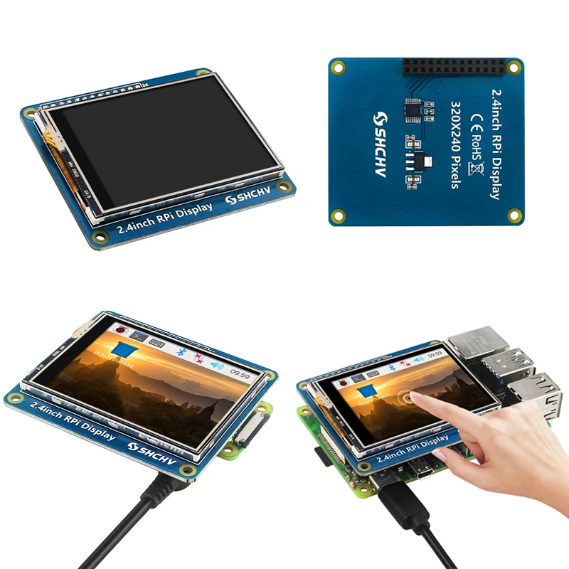 Pantalla táctil Raspberry Pi de 2,4 pulgadas interfaz SPI TFT LCD pantalla de 320 × 240 píxeles retroiluminación LED para Raspberry Pi 4B 3B + Zero 2 W - imagen 2