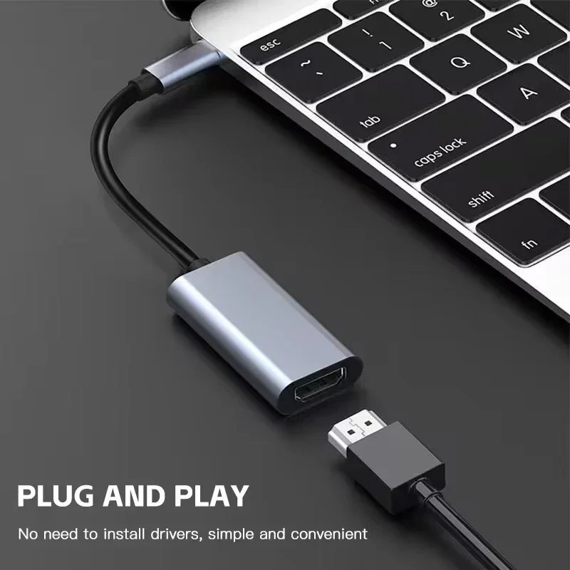 Adaptador 4K Compatible con TYPE C a HDMI, Cable convertidor USB C USB3.1 macho a HDTV hembra para ordenador portátil, tableta, TV, MacBook - imagen 5