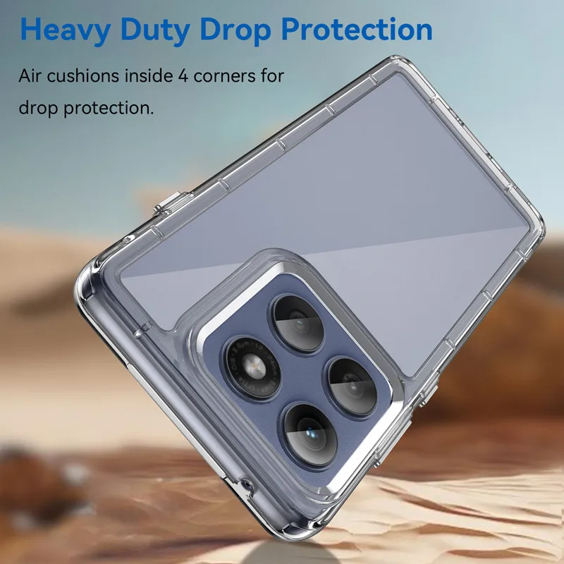 Para Motorola MOTO Edge 60 Pro funda ELVEV bolsas de aire anticaída de alta resistencia TPU cubierta de teléfono transparente de PC dura - imagen 2