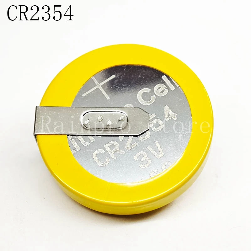5 unids/lote CR2354 3V batería con pies de soldadura distancia del pie Horizontal 20mm 2354 baterías de botón
