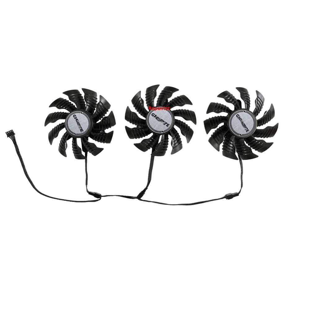 Ventilador de tarjeta gráfica, Enfriador de GPU, para Radeon GIGABYTE AORUS RX 5700 XT 5700XT 8G, refrigeración de tarjetas de vídeo VGA, 82MM,PLA09215S12H, Juego de 3 piezas - imagen 4