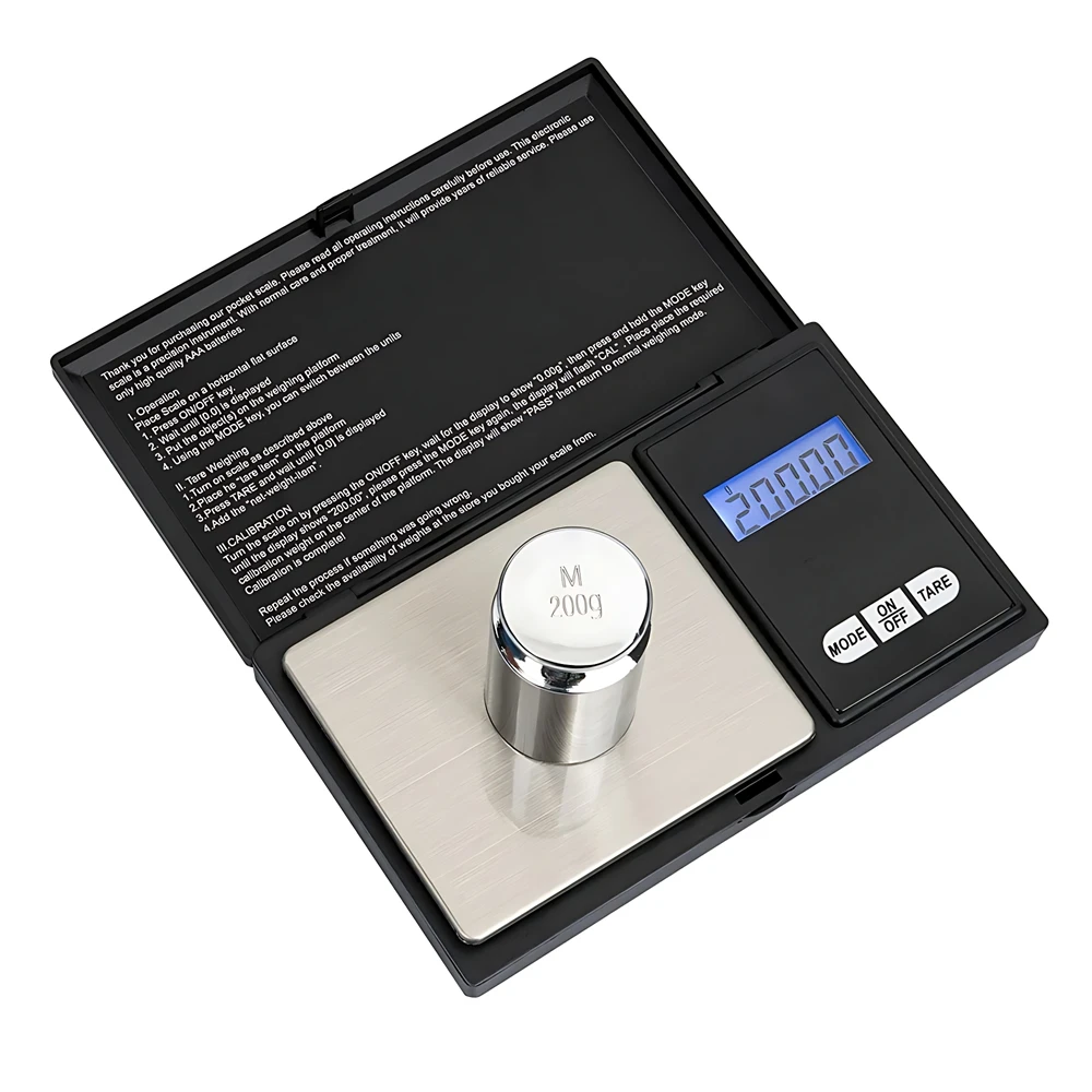 Báscula Digital de alta precisión para cocina, balanza electrónica de bolsillo para joyería, 200g, 500g x 0,01g - imagen 4