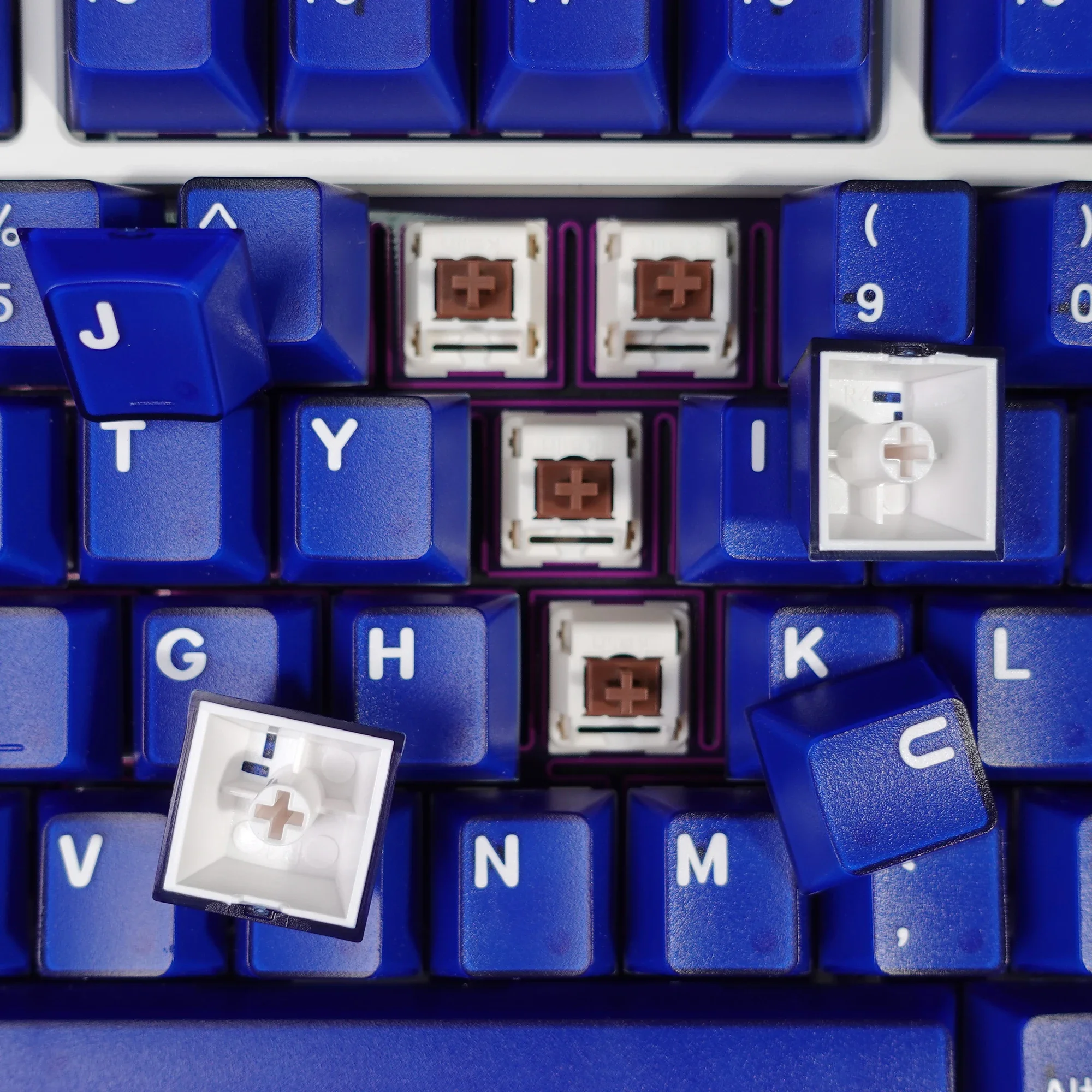 KBDiy-teclas PBT Cherry Profile de 174 teclas, teclas de Jade azul para teclado mecánico de juego, doble disparo, DIY para Aula F75 F87 F99, teclas - imagen 5