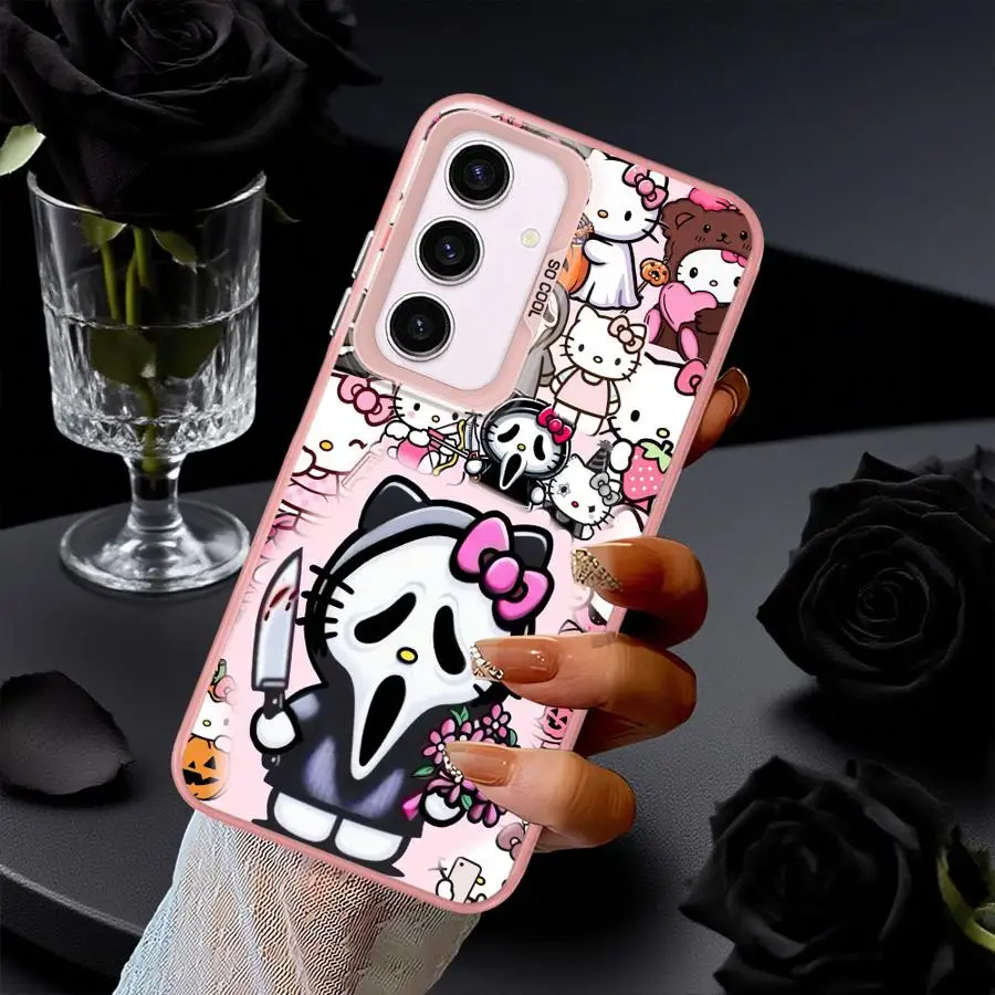 Funda para Samsung Galaxy A25 A53 A24 A36 A22 A52 A23 A73 A32 A33 A34 A26 funda trasera para teléfono Halloween h-elloS k-ittyS - imagen 3