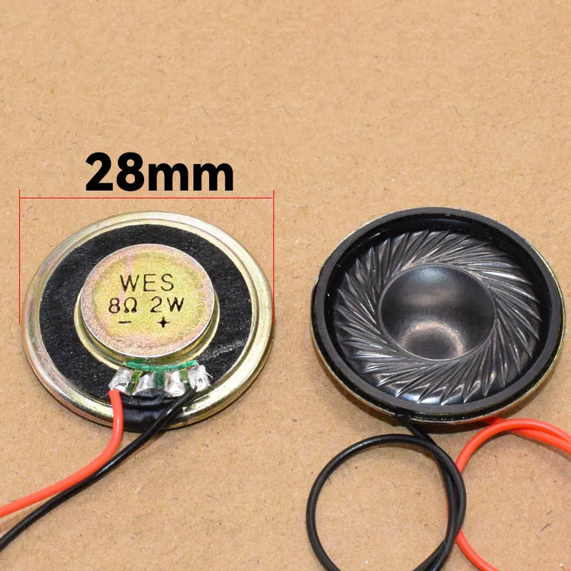 1 Uds altavoz ultrafino 8R 32R 0,5 W 1W 2W amplificador de altavoz ultrafino diámetro 20 23 26 28 30 32 36 40 50MM Cable DuPont - imagen 5