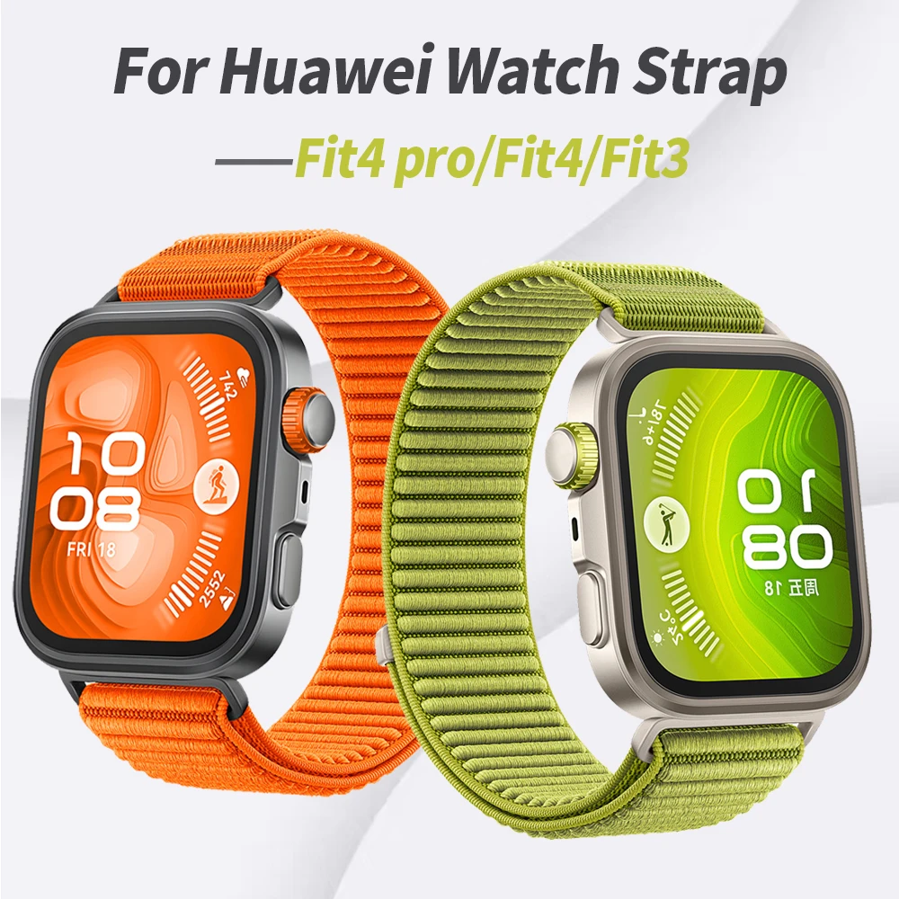 Correa deportiva transpirable con lazo de nailon para Huawei Watch Fit 4 Pro, pulsera de repuesto para Huawei Watch Fit 4 Fit3
