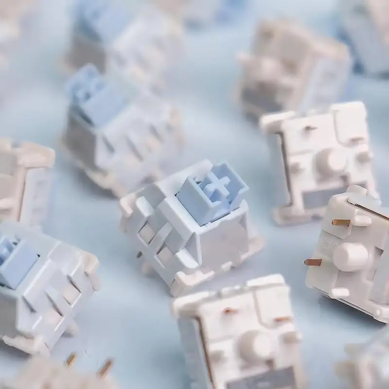 LEOBOG BARbIE interruptor POM HiFi 5 pines 33 gf interruptores lineales MX guía de luz RGB interruptor de teclado mecánico lubricación de fábrica - imagen 4