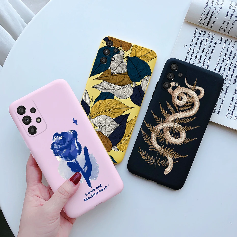 Funda de silicona para Samsung Galaxy A13, 4G, A135F, A33, A53, A73, 5G, Funda con patrón de flores para Samsung A13, A13, A13, 2022, Funda de TPU suave - imagen 3