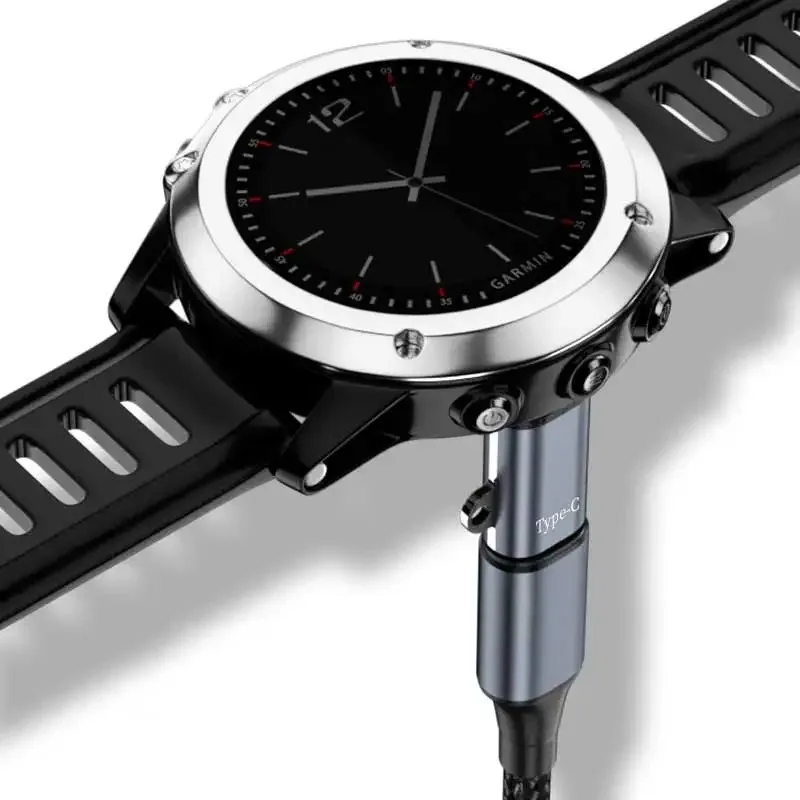 Para Garmin Fenix 7 6 5 6x 7x Vivoactive 3 Forerunner 955 935 745 255 cargador de reloj enchufe tipo C Micro USB IOS a adaptador de carga - imagen 4
