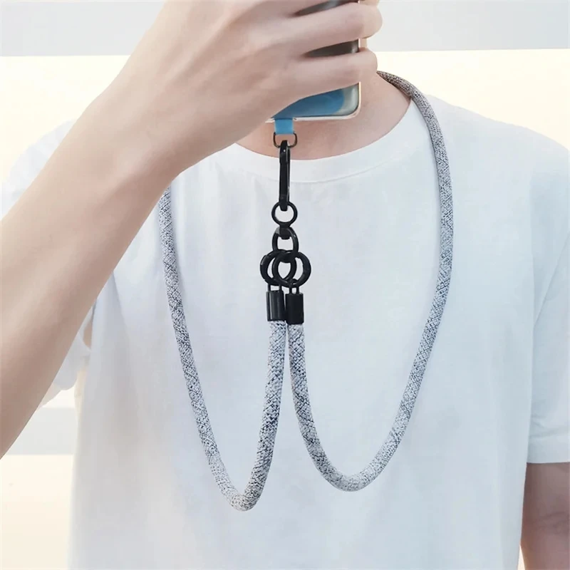 Cordón para teléfono móvil largo y atrevido de 8MM x 120CM, bandolera Universal, correa para el hombro colgante, cordón desmontable para el cuello, cordón antipérdida - imagen 2