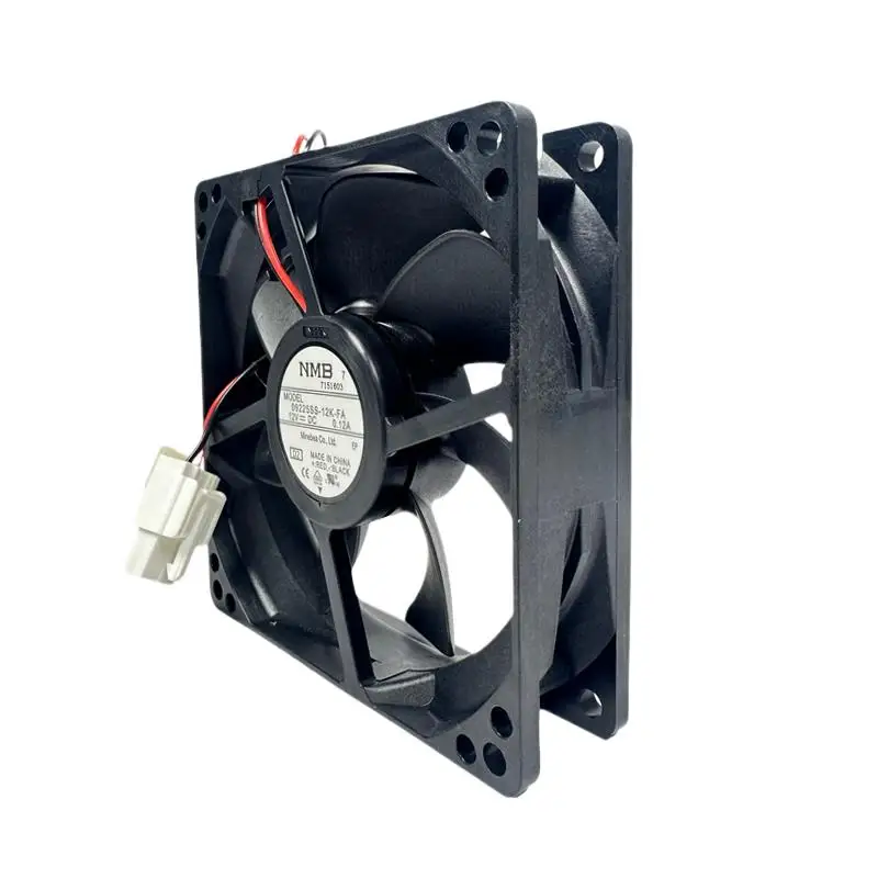 Ventilador de refrigeración silencioso de 9 cm y 12 V: NMB 09225SS-12K-FA (0,12 A, rodamiento hidráulico) para uso en refrigerador y computadora - imagen 3