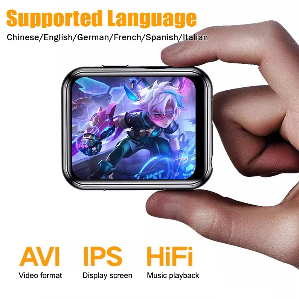 Reproductor de música MP3 con Bluetooth 5,4 Walkman MP4 HiFi pantalla completamente táctil altavoz incorporado grabadora cámara reproductor de vídeo FM/E-book - imagen 5