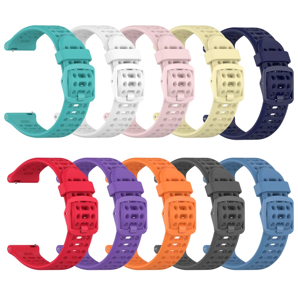 Correa de silicona de 22mm para Xiaomi watch S1 S2 S3 S4 Sport color 2 Mi pulsera de reloj para COROS PACE 4 3 bandas transpirables de repuesto - imagen 5