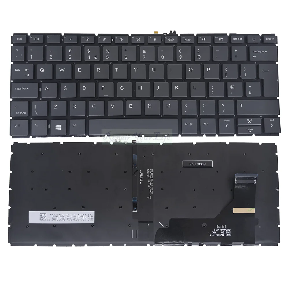 Teclado retroiluminado del Reino Unido de EE. UU. para HP EliteBook 830 G7 G8 735 G7 G8 835 G7 G8 teclado inglés para Notebook PC retroiluminado