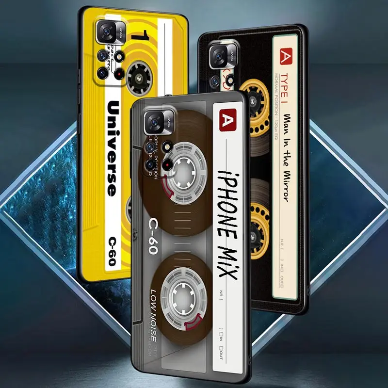 Cinta de casete de música Retro Para Xiaomi, funda NFC para Poco F3, F4, F5 Pro, X3, X4 Pro, GT, X5, M3, M4, M5, M5s, C40, C50, C51, C55 - imagen 3