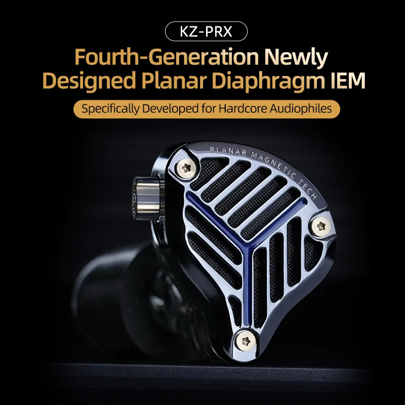KZ PRX Auriculares de diafragma plano de cuarta generación Auriculares de música HiFi Auriculares con monitor deportivo con cable plateado de alta pureza - imagen 2
