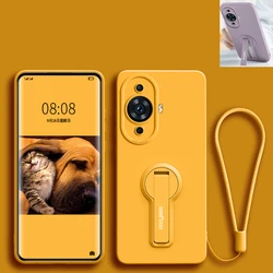 Fundas de teléfono para Huawei Nova 10, 9, 8, 7, 11 Pro, Nova10, Nova9, protección de cámara líquida con soporte, Funda suave