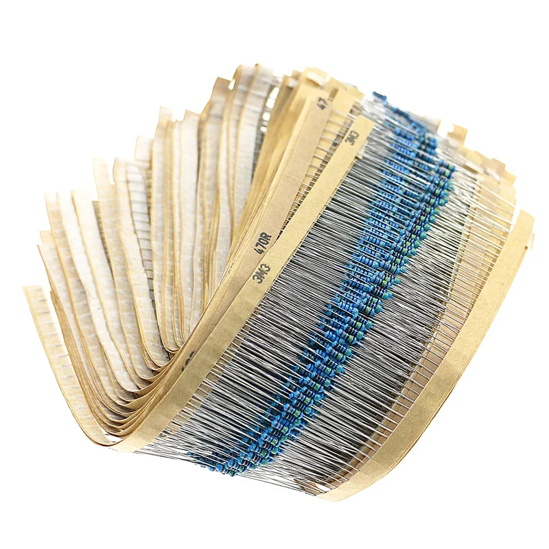 2500 piezas 50 valores 1% 1/4W 0,25W Kit de surtido de resistencias de película metálica 1Ω ~ 10MΩ paquete de rango - imagen 3