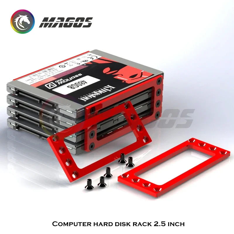 Herramienta de expansión de estante HDD de disco duro de computadora de aluminio Estante HDD de 2,5 pulgadas, 4 bits, 3 bits, 2 bits y 2,5 pulgadas