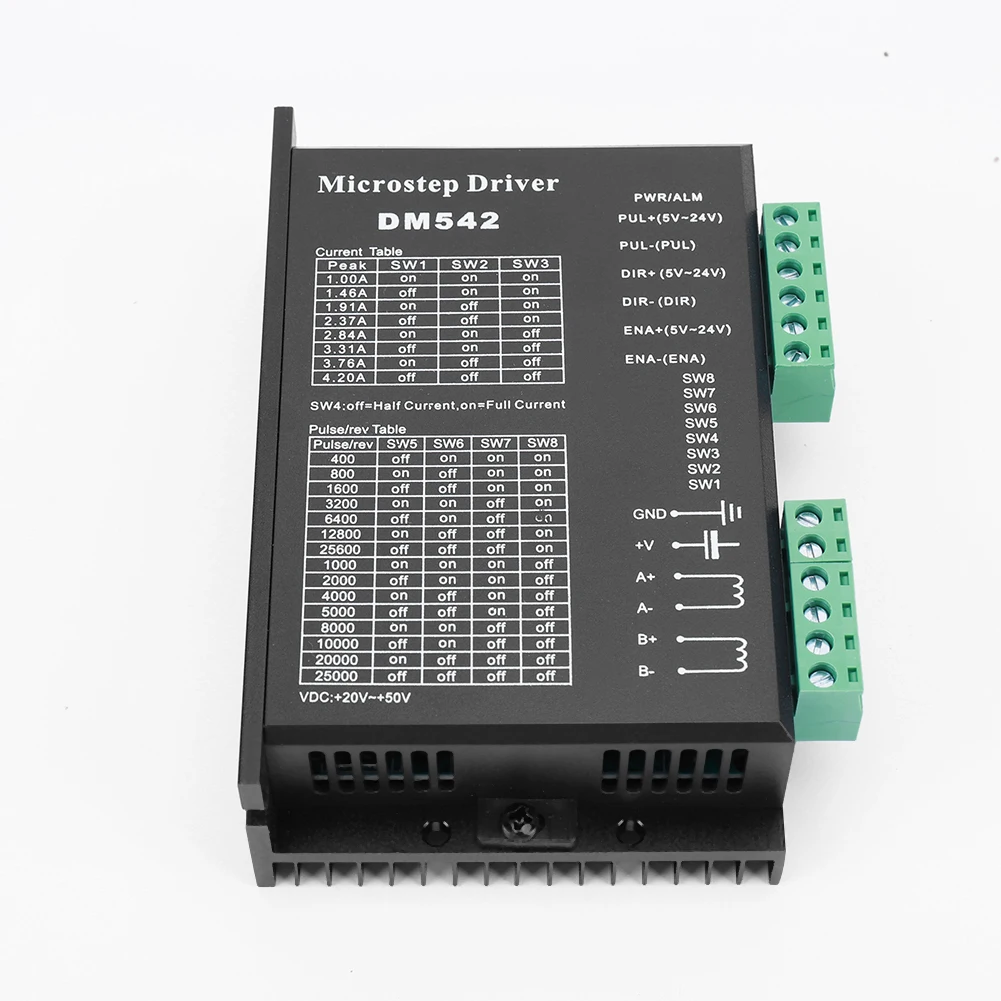 Controlador de Motor microstep DM542 DM556, controlador de Motor paso a paso bifásico, placa controladora de controlador Digital para mesa deslizante de grabador CNC - imagen 4