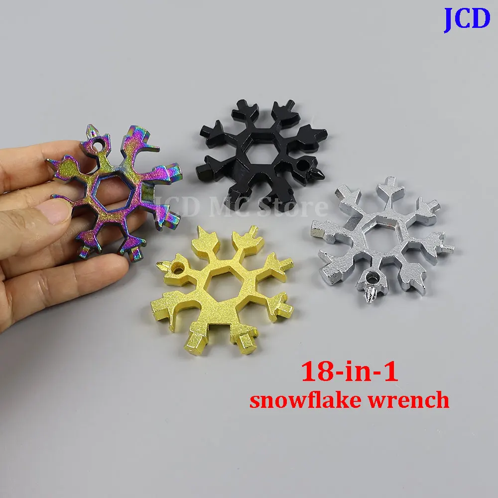 Herramienta de llave de copo de nieve multifuncional, hexágono octogonal de acero, portátil, 18 en uno, Mini llave Universal - imagen 2