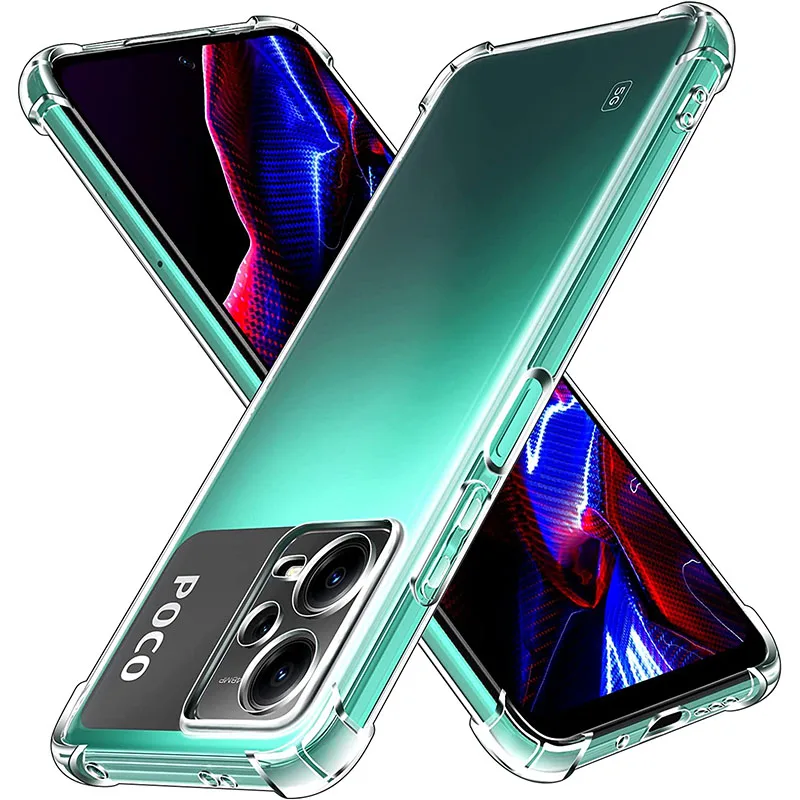 Funda trasera transparente de TPU para teléfono POCO