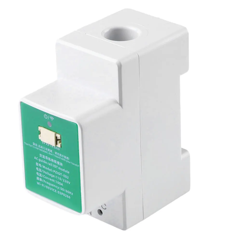 PZIOT-E02 de energía eléctrica monofásico, medidor de corriente de voltaje, módulo IOT, WIFI inteligente, 110V, 220V, 100A - imagen 5