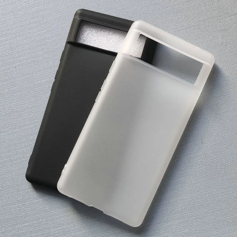 Fundas de teléfono para Google Pixel 6 Pro 6A Pixel6 Pixel6Pro, funda transparente mate de TPU suave, carcasa protectora anticaída, 2 uds.