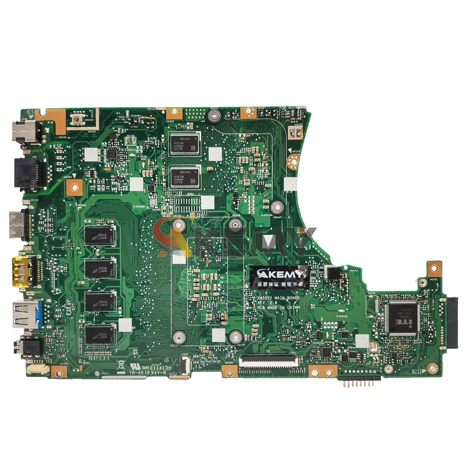 Placa base para ordenador portátil X455YI para ASUS VivoBook F455Y K455Y R455Y X455Y R454Y A455Y X455YI con CPU A6 A8 A9 pruebas OK stk - imagen 2