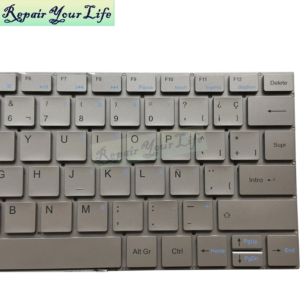 Teclado español de EE. UU. para Gto Tipo 2 MiCompuGTO inglés SP/ES España Fit Latin Laptop Teclado teclas plateadas SCDY-275-1 - imagen 3