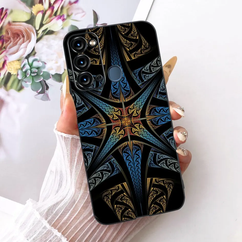 Para Itel Vision 3 Funda de moda con flores pintadas carcasa de silicona suave negro TPU Funda de teléfono para Itel S17 S661W S 17 parachoques P38 Funda - imagen 4