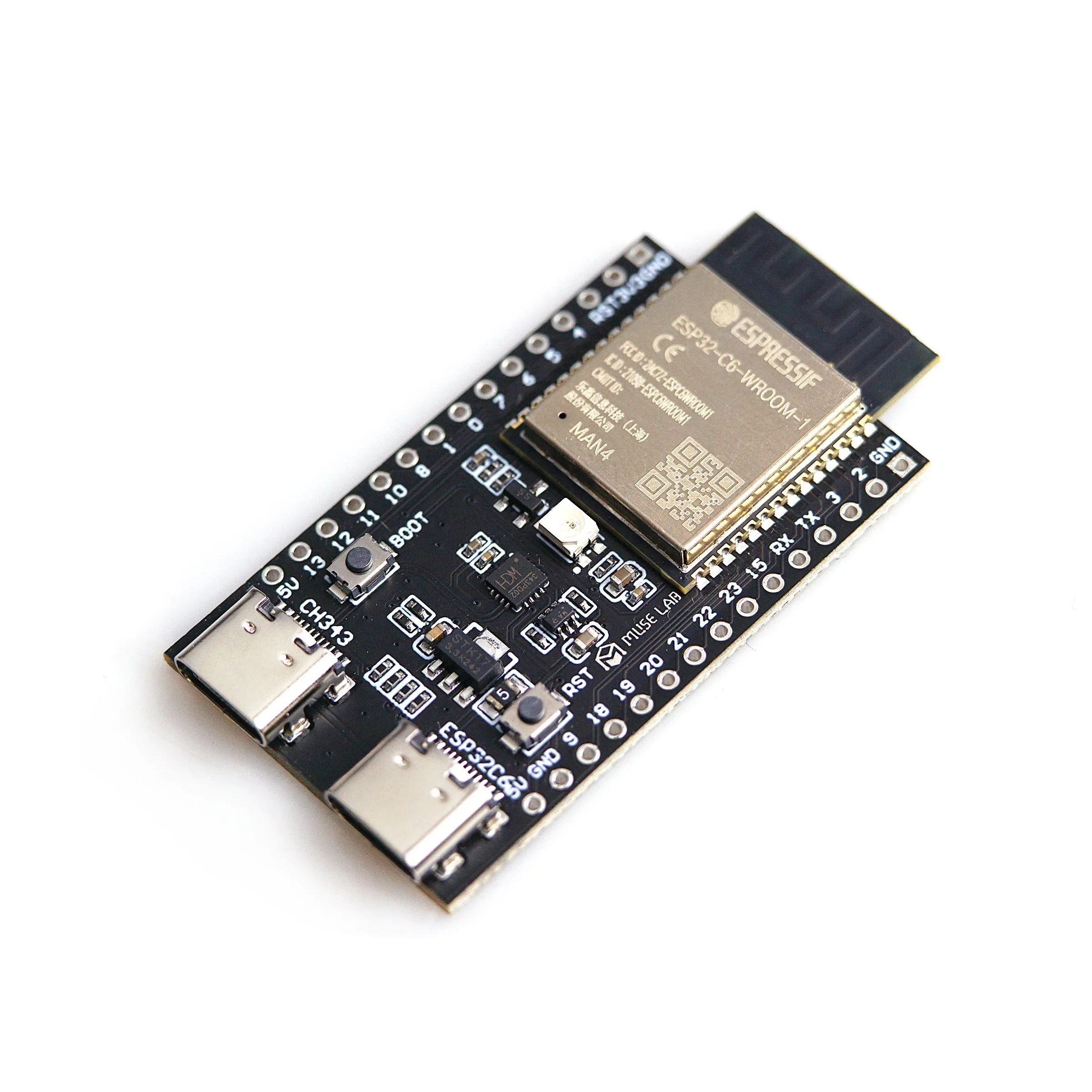 Placa de desarrollo nanoESP32-C6, placa de sistema mínima ESP32-C6, placa central ESP32 RISC-V Espressif IoT WiFi6 Bluetooth ZigbeeNew - imagen 2