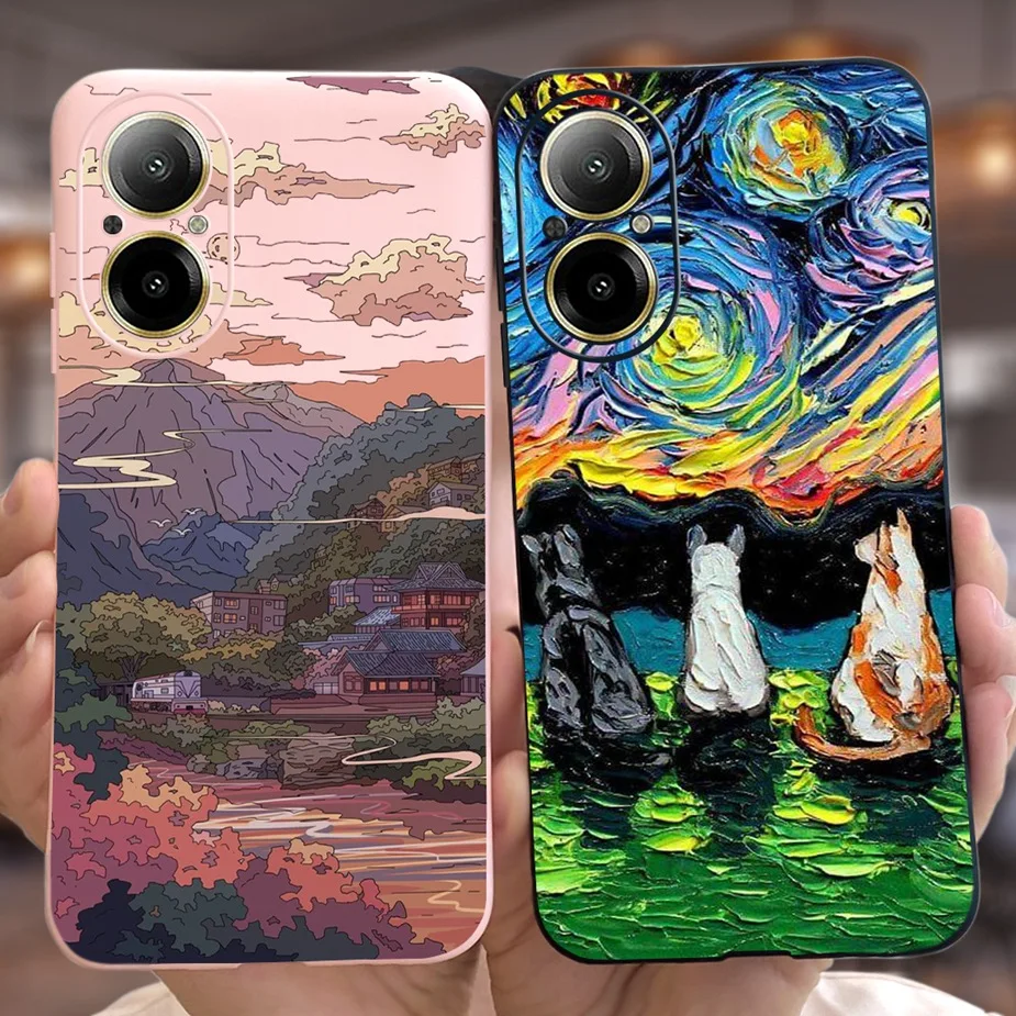Para Realme C67 4G funda RMX3890 Linda funda de dibujos animados de moda funda de teléfono de silicona suave para Realme C67 C 67 RealmeC67 4G Fundas Coque - imagen 2