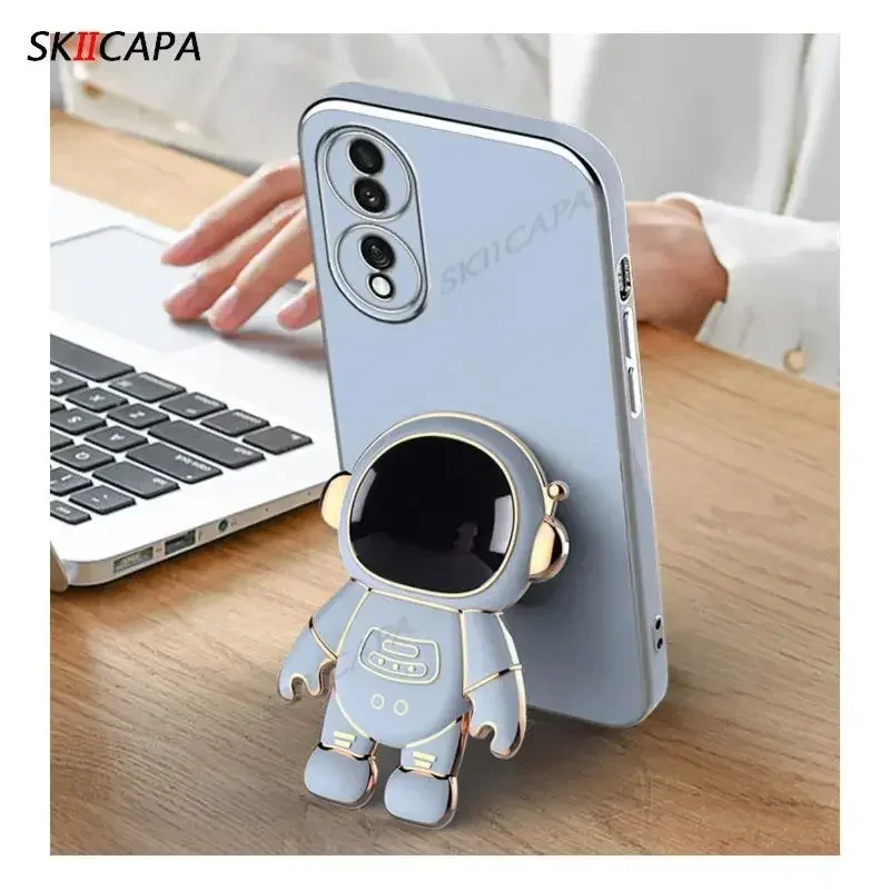 Funda con soporte espacial de astronauta chapado A5 para Xiaomi Redmi A5 4G Color caramelo soporte de silicona funda suave para RedmiA5 A 5 Bumoer Capa - imagen 2
