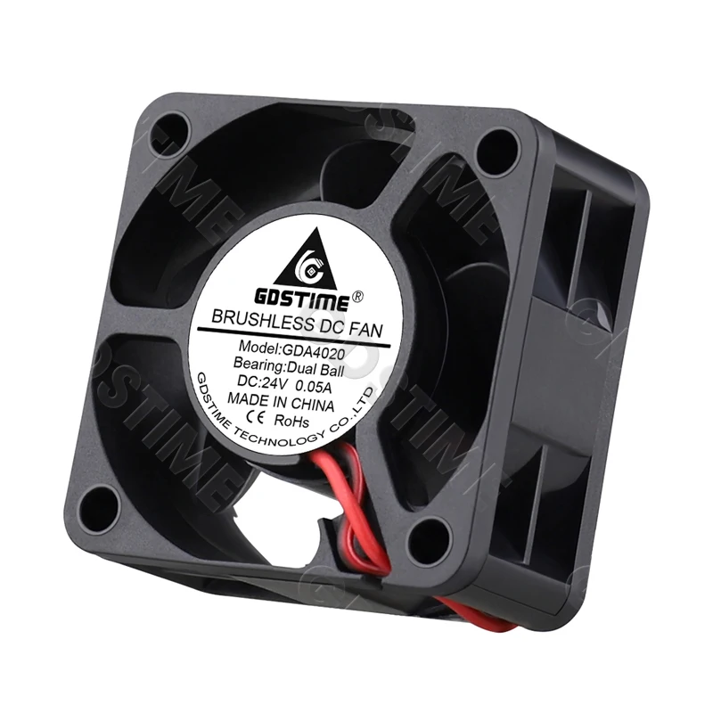 10 unids/lote Gdstime 4020 ventilador 24V CPU ventilador con cubierta 40x40x20MM ventilador con rodamiento de bolas 4CM Mini ventilador Axial para pieza de impresora 3D y refrigeración de ordenador - imagen 3