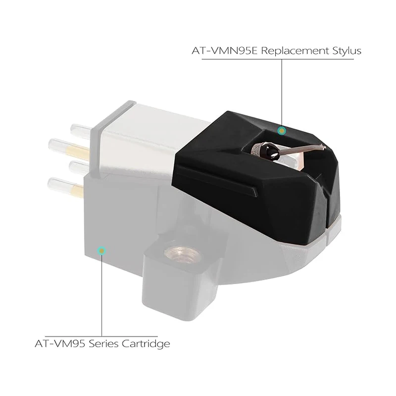 Cartucho para tocadiscos, agujas para AT-LP120 LP5X VMN95E 95EN 95ML 95SH 95SP 95C, pastilla de vinilo, fonógrafo, accesorios Hi-Fi - imagen 4
