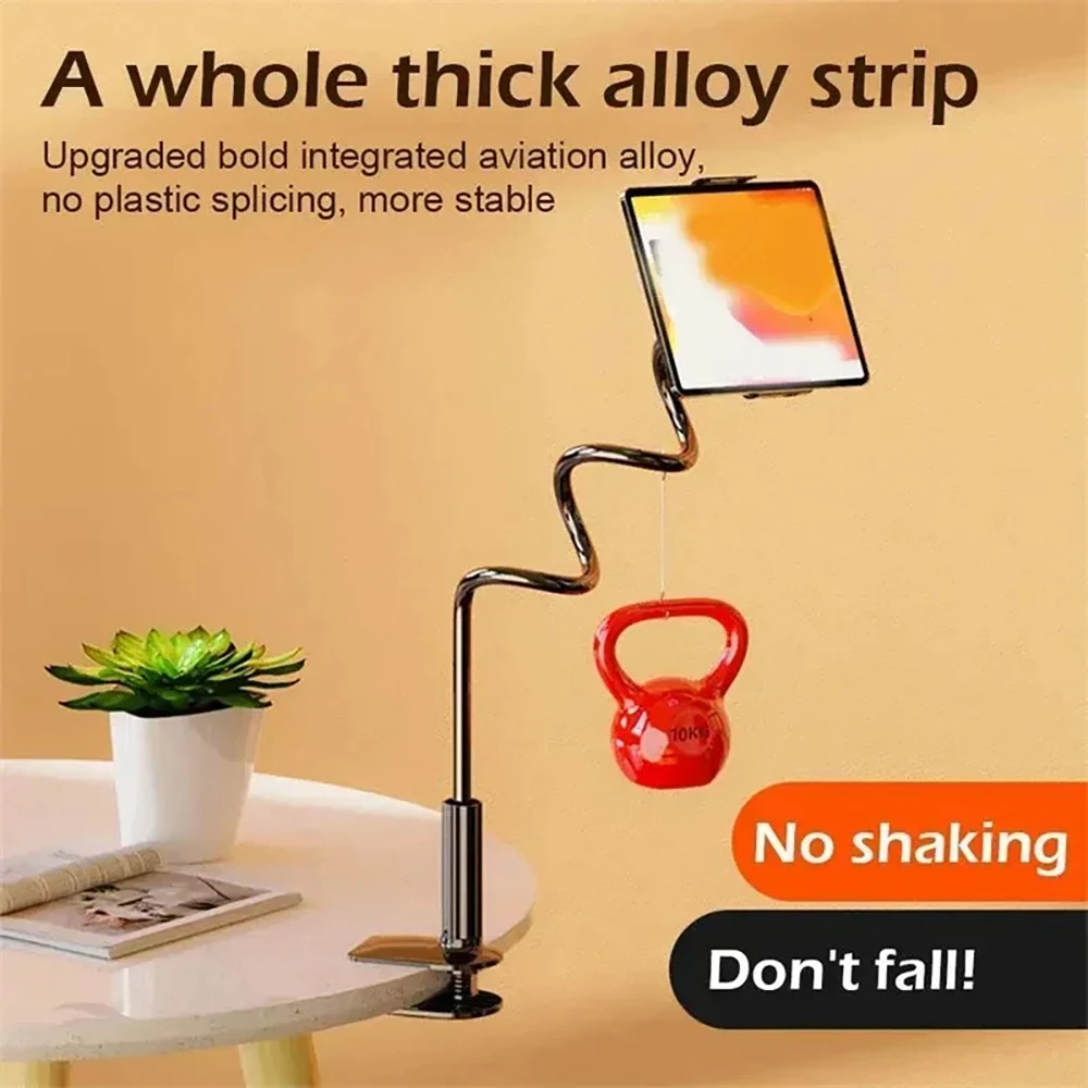 Soporte para tabletas, mesita de noche, escritorio, plegable, Clip para tableta y teléfono móvil, soportes universales para iPhone, Samsung, Xiaomi, iPAD, Kindle