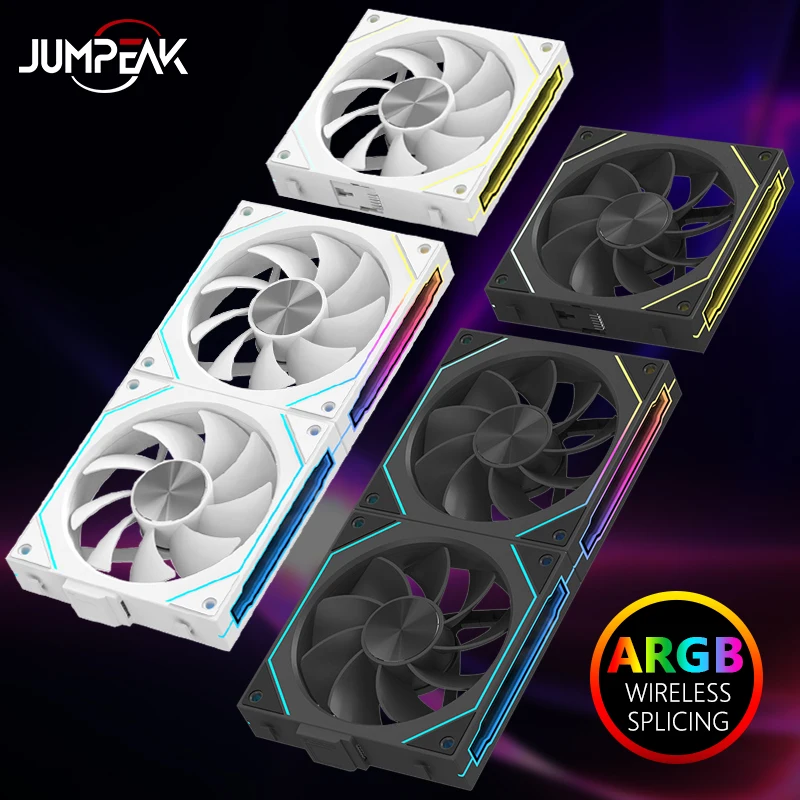 JUMPEAK SM120 240mm 360mm Modular inalámbrico empalme PC 120mm ventilador de refrigeración ARGB espejo infinito para ordenador enfriador de agua - imagen 2